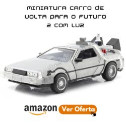 MINIATURA CARRO DE VOLTA PARA O FUTURO 2 COM LUZ