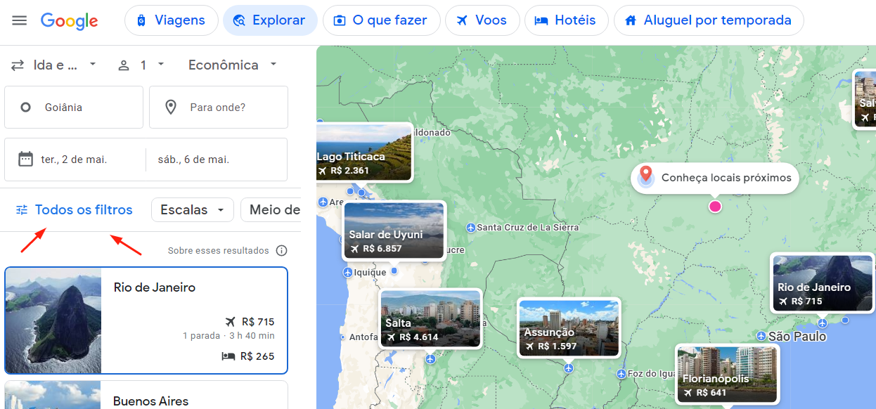 Encontre as Melhores Passagens Aéreas com Google Flights