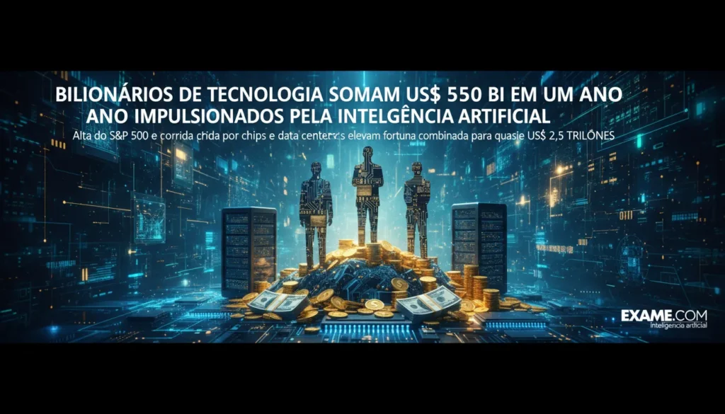 A Nova Corrida do Ouro: Como a IA Adicionou US$ 550 Bilhões à Fortuna dos Magnatas da Tecnologia 13 A Nova Corrida do Ouro: Como a IA Adicionou US$ 550 Bilhões à Fortuna dos Magnatas da Tecnologia
