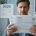 Pessoa analisando documentos após ter o BPC LOAS negado em 2026