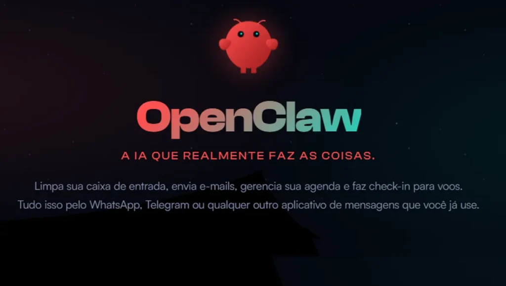 Conheça a OpenClaw, a IA que quer desbancar Siri, Google Assistente e ChatGPT 1 Desenvolvedor olhando para laptop com código e ícones de aplicativos de mensagem em escritório moderno
